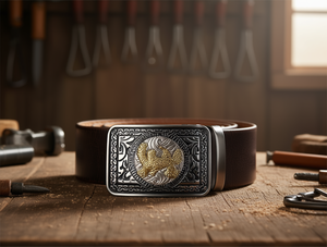 Fibbia Quadrata Argento Annerito Grande 5.0cm per Accessori Cinture - Product Image 2