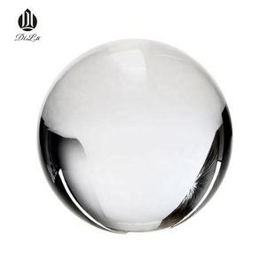 DILU <strong>Wholesale</strong> <strong>High</strong> Quality K9 Clear Crystal <strong>Ball</strong> 60mm 80mm 90mm 100mm Solid Sphere <strong>Glass</strong> for Photography Premium Crystal Crafts - Product Image 1