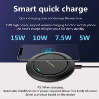 Fabricante al por mayor 15W rápido Universal Mini escritorio cargador inalámbrico transmisor de carga de inducción magnética para teléfonos móviles
