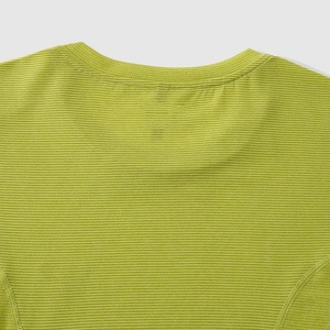 T-shirt en maille décontracté 100 % coton de haute qualité, vert citron et gris, séchage rapide, respirant, à manches courtes, tricoté pour homme - Product Image 4