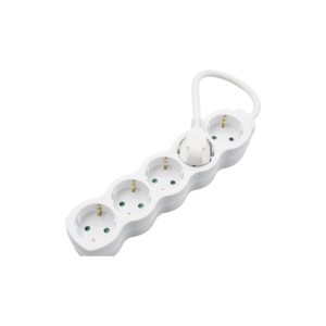 S5 <strong>Series</strong> Desktop Power <strong>Socket</strong> Wall Switch Extension Plate with EU <strong>Plug</strong> 5 AC Outlets 16A Rated Copper Material - Product Image 4