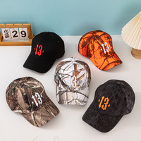 Vintage Twill Terry Digitale Borduurwerk Grote Boom Camouflage Stippen Baseball Trucker Cap met Willekeurige Kleuren