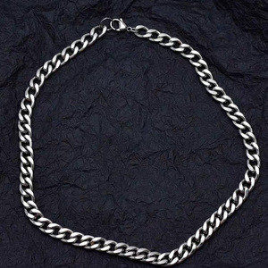 Stainless Steel Bamboo Link <strong>Chain</strong> Geometric Hip-Hop NK Chunky Necklace Trendy <strong>Mens</strong> Womens <strong>Accessory</strong> Plain Pendant - Product Image 4