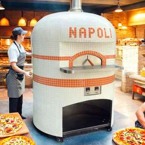 Guangzhou maquina quattro horno forno per <span class=keywords><strong>pizza</strong></span> a gas gaz lega-Elettrico-eletrico-ceramica 500 ofen <span class=keywords><strong>e</strong></span> esterno stufa per forno - Product Image 1