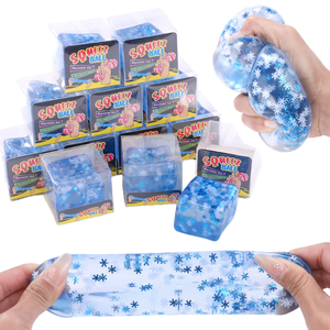 Balle anti-stress en TPR en forme de flocon de neige de 5 cm, jouet souple en sucre de malt, pour soulager le stress et la décompression, pour filles - Product Image 1