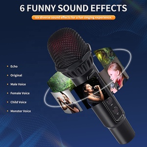 Fansbe Xách Tay TWS Chức Năng DJ Surround Stereo Không Dây Loud Máy 2 Microphone Karaoke Set Loa Cho Bên Ngoài Trời - Product Image 5