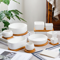 Mini pots de fleurs en céramique variés pour décoration DIY maison et jardin avec succulentes artificielles de l'usine