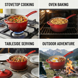 <span class=keywords><strong>Casserole</strong></span> <span class=keywords><strong>en</strong></span> <span class=keywords><strong>fonte</strong></span> émaillée rouge E-Top avec couvercle, 2,8 litres, casseroles <span class=keywords><strong>en</strong></span> <span class=keywords><strong>fonte</strong></span> émaillée, faitout, ustensiles de cuisine pour tous les types de cuisinières - Product Image 3