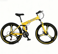 Vélo de montagne pliable 27,5 pouces, 26 pouces, 20 pouces, 21 vitesses, cadre en acier entièrement amorti, vélo pliable pour adultes, faible coût