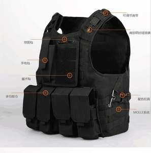 Chaleco Táctico Multifuncional para Exteriores, Material Oxford Negro, Impermeable, Moderno, Chaleco Táctico Anfibio con Bolsa - Product Image 2