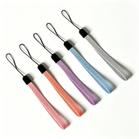 Lanière de téléphone portable personnalisable en polyester imprimé par sublimation, couleurs unies, pour accessoires de téléphone et de clés multi-occasions