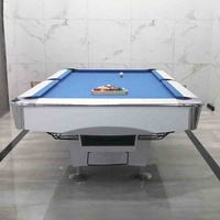 Table de billard de club d'intérieur en bois massif et ardoise marbrée, 7, 8 ou 9 pieds, avec accessoires, à prix abordable