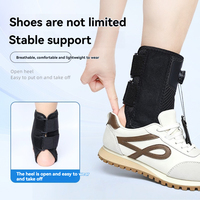 Attelle de cheville en fibre de polyester avec plaque en aluminium pour correction du pied tombant, support de cheville à ressort à bouton pour sangle de protection à fixation rapide