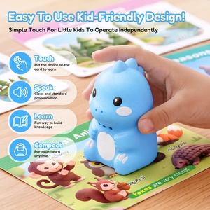 Cartes flash interactives parlantes pour enfants, appareil d'apprentissage de l'anglais, lecteur de dinosaures pour enfants, 600 mots, 12 comptes à rebours, kit de jouets STEM - Product Image 1