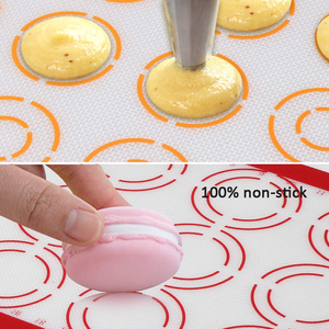 Tapis <span class=keywords><strong>de</strong></span> <span class=keywords><strong>cuisson</strong></span> en silicone antiadhésif pour macarons, <span class=keywords><strong>de</strong></span> haute qualité, taille personnalisable, plaque à pâtisserie - Product Image 3
