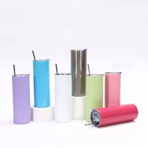 New 20oz Straight Stainless Steel Vacuum <b>Insulated</b> Thermal <b>Cup</b> Customizable Portable Slimming Design for Business and Car Use - Product Image 1