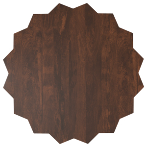 Modern Durable Decorative Wide <b>Solid</b> Mango <b>Wood</b> Coffee Table in Walnut - Product Image 5
