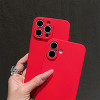 Coque de téléphone en silicone liquide antichoc rouge Nouvel An, motif cube de Rubik, compatible avec iPhone 17 Pro Max