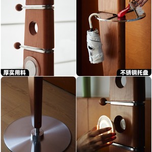 Aegir Coat Rack Sailboat Style Single Pole Floor Standing Entryway Storage Shelf Multifunction <b>LED</b> Light Stainless Steel <b>Tree</b> - Product Image 2