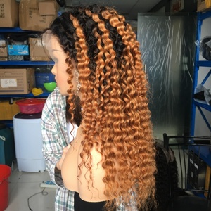 10a grado brasileño Peluca <span class=keywords><strong>de</strong></span> pelo peruano <span class=keywords><strong>de</strong></span> la <span class=keywords><strong>onda</strong></span> profunda del pelo humano del frente del cordón pelucas - Product Image 3