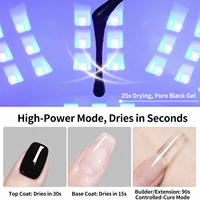 Lampu Kuku Gel UV LED 2-in-1 Pengering Kuku Cepat dengan Sensor Otomatis Cerdas dan Alas Cermin Magnetik untuk Manikur Pedikur