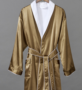 Bata de Baño Unisex de Lujo para Casa u Hotel, <span class=keywords><strong>Talla</strong></span> <span class=keywords><strong>Grande</strong></span>, <span class=keywords><strong>Gabardina</strong></span> de Doble Capa de Seda - Product Image 3
