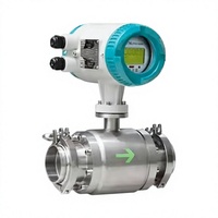Medidor de Flujo Electromagnético de Acero Inoxidable Higiénico, Grado Alimenticio, Sanitario, 4-20mA RS485 Pulso, Precisión del 0.5%, para Leche y Cerveza