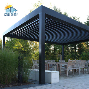 Pergolas pare-soleil, gazebo extérieur en aluminium, pergola bioclimatique à lames orientables, pergola motorisée en aluminium pour l'extérieur - Product Image 4