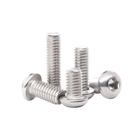 Vis à tête boutonnée hexagonale ISO7380, acier inoxydable 304 316 A2-70, métrique M2-M16, finition brute, vis à tête fraisée hexagonale