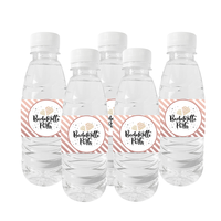Logo personnalisé imperméable Double impression PVC boisson eau marque produit étiquette adhésive autocollant impression pour bouteille transparente