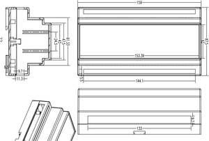 158*<span class=keywords><strong>88</strong></span>*59Mm Aangepaste Abs Elektronische Din Rail Pcb Plastic Industriële Besturingsbehuizing Aansluitdoos - Product Image 6