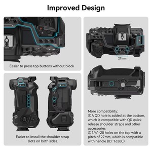 Cage pour appareil photo SmallRig pour <span class=keywords><strong>Canon</strong></span> <span class=keywords><strong>EOS</strong></span> R5 / R6 / <span class=keywords><strong>R5C</strong></span> / R6 Mark II / R6 Mark III avec poignée de batterie BG-R10, cage pour appareil photo 3464B - Product Image 6