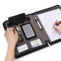 Organizador de documentos A4 con logotipo personalizado y cremallera, carpeta de archivos, Notebook, regalo de oficina y negocios