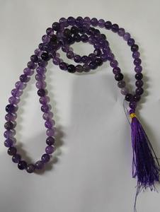 Collar de cuentas de amatista Japamala de excelente calidad para la atención plena, alivio del estrés y crecimiento espiritual disponible al mejor precio. - Product Image 3