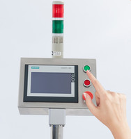 Machine d'étiquetage automatique double face pour bouteilles rondes domestiques, à faible bruit et sans étiquette