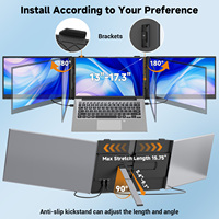 Écran portable ultra-fin modèle S8Pro 14 pouces FHD 1080P, extension d'écran pour ordinateur portable, triple écran léger, triple écran pour ordinateur portable