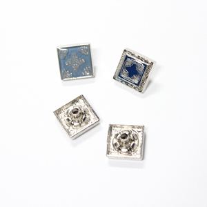 Botones dorados de botón a presión personalizados de fábrica con botones a presión de Metal ajustables, botones rectangulares de 15mm para ropa - Product Image 4