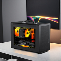 ZeroMaster P60 Aluminum Full Tower Mini ITX/M-ATX PC Case with USB 3.0 Type-C Interface Tempered Glass for Gaming Computers