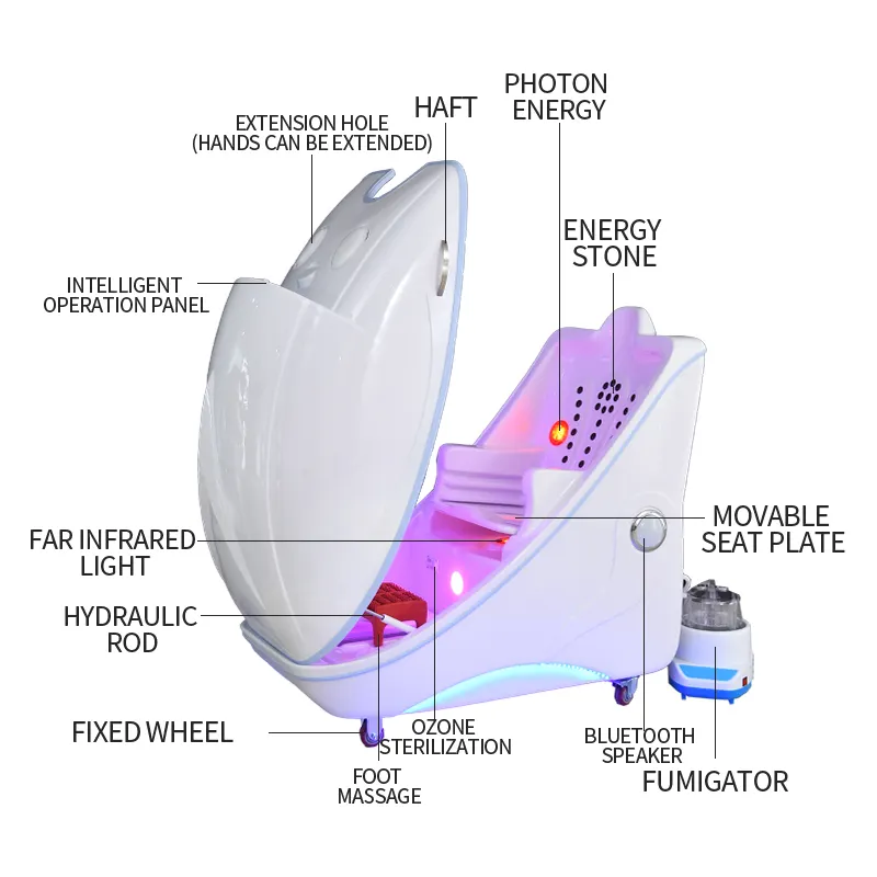shilu Ganzkörper-LED-Lichttherapie Abnehmen Ozon-Sauna-Spa-Kapsel TC05