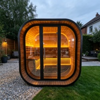 Sauna Tradicional Cuadrada de Alta Calidad para 4 Personas, en Stock, Modelo Spruce, Sauna de Vapor