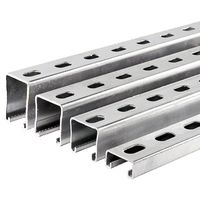 Support de montage solaire en U en acier Zn-Al-Mg pour panneaux photovoltaïques, pour systèmes de montage au sol et sur toit plat