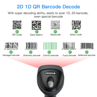 Lector de Códigos de Barras 1D 2D Eyoyo EY-H2, Buen Precio, Verificador de Precios, Pistola Escáner de Códigos de Barras, Escáner de Códigos de Barras USB para Escanear Códigos QR