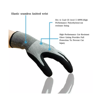 Gants de sécurité anti-coupure en HPPE N3523 Metal Flex, niveau 5, pour mécaniciens industriels, avec revêtement nitrile sablé, réduction des chocs