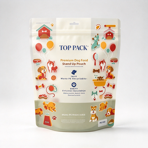 Sachet Doypack Personnalisé OEM en Matériau Unique Recyclable pour l'Emballage de Nourriture pour Animaux de Compagnie (Chiens et Chats) et de Friandises, pour la Vente au Détail, MOQ 500 - Product Image 2