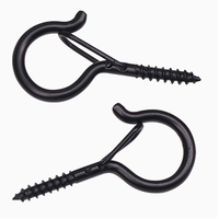 OEM Crochet à œillet de sécurité en acier inoxydable noir uni, robuste, fileté, avec loquet à ressort, pour suspension au plafond, pour balançoire, hamac, équipement de gym