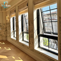 Ventana Francesa de Aluminio de Lujo Personalizada con Vidrio Laminado Templado para Proyectos de Villas de Alta Gama
