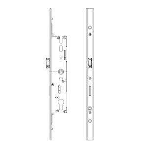 Serrure de porte multipoints 35/40/45 mm, pêne de 92 mm, serrure à mortaise simple et multipoints - Product Image 2