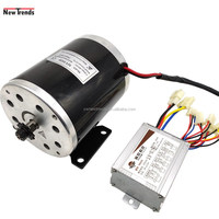 Kit moteur électrique à aimants permanents haute vitesse MY1020 750W 36V 48V pour scooter électrique, vélo, véhicules, moteur à courant continu à balais avec contrôleur et accélérateur