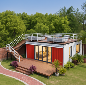 Garaje Prefabricado Personalizado, Moderno, Aislado e Insonorizado, con Apartamento Superior, Estructura de Contenedor para Exteriores - Product Image 2