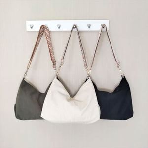 Women's Large Vintage Corduroy Crossbody Bag Letter Embroidery Autumn/Summer Beach Travel <b>Shoulder</b> <b>Strap</b> Custom Boho Dress - Product Image 1